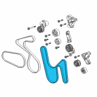 OEM 2012 Chevrolet Camaro Belt-Water Pump & Generator Diagram - 12641123