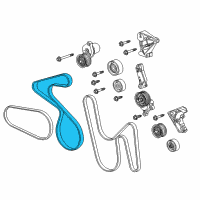 OEM 2014 Chevrolet Camaro Supercharger Belt Diagram - 12676726