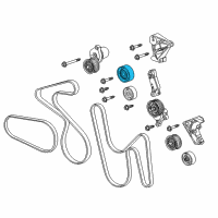 OEM 2014 Cadillac CTS Idler Pulley Diagram - 12606031