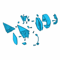 OEM 2021 Acura RDX Mirror Driver Side (Modern Steel Metallic) Diagram - 76250-TJB-A12ZF