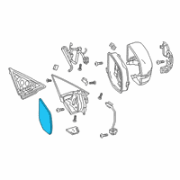 OEM 2020 Acura RDX Mirror Sub-Assembly, Passenger Side (R1000) (Heated) Diagram - 76203-TZ5-A31