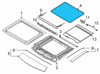 OEM 2021 Ford Bronco Sport WEATHERSTRIP - SLIDING ROOF PA Diagram - M1PZ-7851884-A