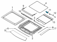 OEM 2022 Ford Bronco Sport Sunroof Motor Diagram - M1PZ15790A