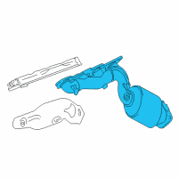 OEM 2012 Lexus LS460 Exhaust Manifold Sub-Assembly, Left Diagram - 17105-38020