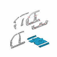 OEM 2003 Honda Accord Floor, FR. Diagram - 65100-SDA-A01ZZ