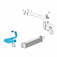 OEM 2012 Chevrolet Sonic Charging Air Cooler Inlet Duct Assembly Diagram - 96874706