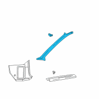 OEM 2003 Hyundai Accent Trim Assembly-Front Pillar LH Diagram - 85810-25550-LT