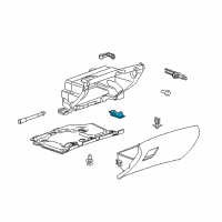 OEM 2013 Buick Regal Lamp, Instrument Panel Compartment Diagram - 90306633