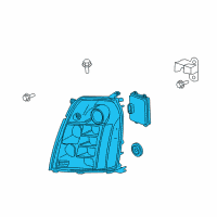 OEM 2009 Cadillac Escalade Headlamp Assembly Diagram - 84086144