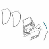 OEM 2022 GMC Acadia Rear Weatherstrip Diagram - 23236799