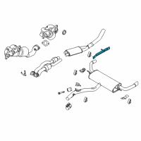 OEM 2007 BMW X5 Bracket, Front Silencer Diagram - 18-20-7-548-742