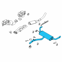 OEM 2010 BMW X5 Rear Muffler Diagram - 18-30-7-584-358