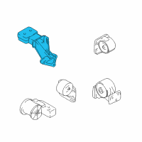 OEM 2002 Hyundai Accent Engine Support Bracket Diagram - 21680-22012
