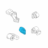 OEM Hyundai Accent Transaxle Mounting Bracket Assembly Diagram - 21830-25110