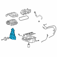 OEM Chevrolet Express 2500 Timing Cover Diagram - 12691693