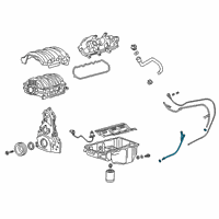 OEM 2022 GMC Savana 2500 Tube Asm-Oil Level Indicator (Lower Tube) Diagram - 12678814