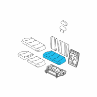 OEM 2005 Ford Focus Seat Cushion Pad Diagram - 7S4Z-5463840-A