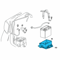 OEM Chevrolet Malibu Battery Tray Diagram - 23445180