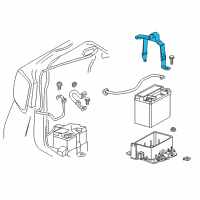 OEM Chevrolet Malibu Hold Down Strap Diagram - 23209516