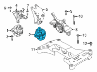 OEM 2021 BMW X3 Engine Mount Left Diagram - 22-11-6-877-659