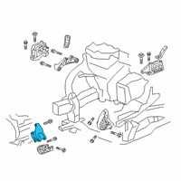 OEM GMC Acadia Lower Bracket Diagram - 84077634