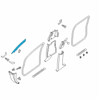 OEM 2020 Nissan Titan Garnish Assy-Front Pillar, LH Diagram - 76912-9FU1B