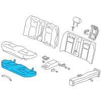 OEM 2004 Acura RL Pad & Frame, Rear Seat Cushion Diagram - 82132-SZ3-J03