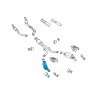 OEM Pontiac GTO Exhaust Muffler Assembly (W/ Tail Pipe) Diagram - 92161761