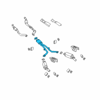 OEM 2005 Pontiac GTO Exhaust Muffler Assembly (W/ Exhaust Pipe) Diagram - 92161760