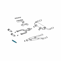 OEM 2001 Lexus LS430 Bracket Sub-Assy, Exhaust Pipe NO.1 Support Diagram - 17506-50100