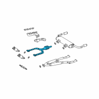 OEM Lexus Front Exhaust Pipe Assembly Diagram - 17410-50340