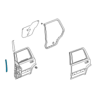 OEM 2006 Honda CR-V Seal, L. Door Center Diagram - 72352-S9A-003