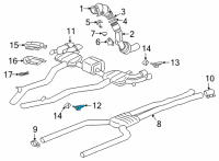 OEM 2022 BMW M760i xDrive Bracket For Rear Silencer, Left Diagram - 18-30-8-599-159