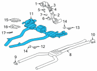OEM 2022 BMW M8 Gran Coupe REAR MUFFLER WITH EXHAUST FL Diagram - 18-30-8-094-209