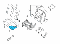 OEM Nissan NV2500 Pad Assy-2ND Seat Cushion, LH Diagram - 88361-1PC0A