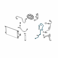 OEM 2006 Buick Terraza Tube Asm-A/C Evaporator Thermal Expansion Valve Diagram - 15112713