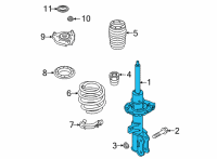OEM 2022 Hyundai Santa Cruz STRUT ASSY-FR, LH Diagram - 54650-K5000
