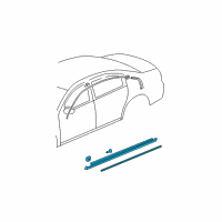 OEM 2006 Chevrolet Impala Molding Asm, Rocker Panel (RH) **Blue Diagram - 19177905