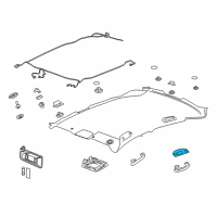 OEM 2018 Chevrolet Equinox Reading Lamp Assembly Diagram - 39126061