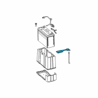 OEM 2003 Honda Civic Plate, Battery Setting Diagram - 31512-S5A-000