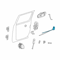 OEM 2010 Dodge Dakota Link-Rear Door Inside Remote To Diagram - 55112161AA