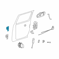 OEM 2007 Dodge Dakota Door Hinge Rear, Rear Right Upper Diagram - 68031516AA