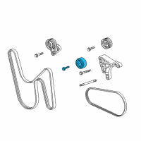 OEM 2005 Chevrolet Corvette Tensioner Pulley Diagram - 12568996