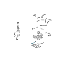 OEM 2008 Honda Fit Band, Passenger Side Fuel Tank Mounting Diagram - 17521-SLN-A00