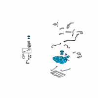 OEM 2007 Honda Fit Tank Set, Fuel Diagram - 17044-SLN-A02