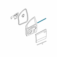 OEM Nissan Quest MOULDING Assembly - Front Door Outside, RH Diagram - 80820-ZM00A