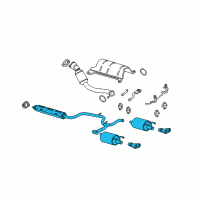 OEM 2006 Pontiac Grand Prix Muffler & Pipe Diagram - 15141053