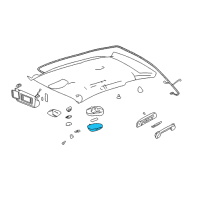 OEM 2000 Chevrolet Impala Lens, Dome Lamp Diagram - 10424077