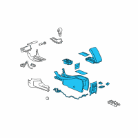 OEM 2010 Chevrolet Malibu Console Asm-Front Floor *Dark Titanium Diagram - 20879613