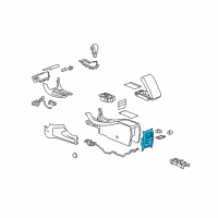 OEM 2009 Chevrolet Malibu Cover Asm-Front Floor Console Rear *Dark Titanium Diagram - 20834866